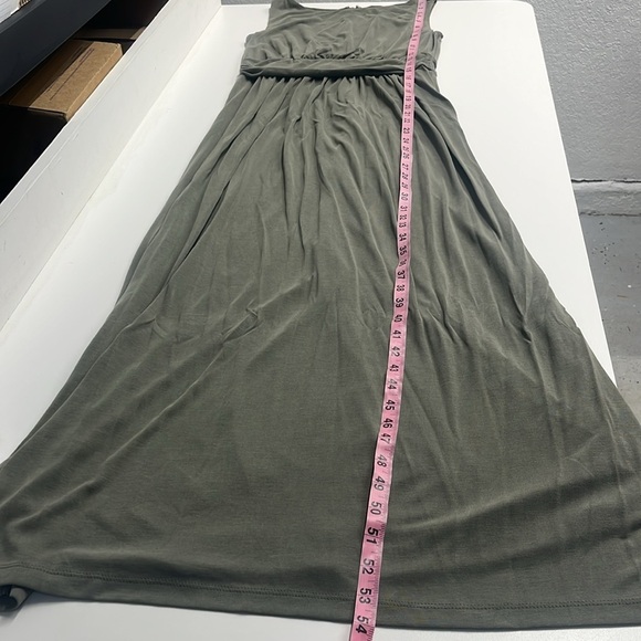 NWT green maxi dress versatile sleeveless soft flowy comfortable preppy dress xs - Picture 9 of 13